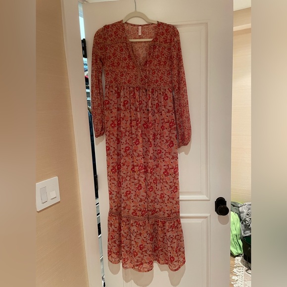 Floral long light dress size XS - Picture 1 of 4